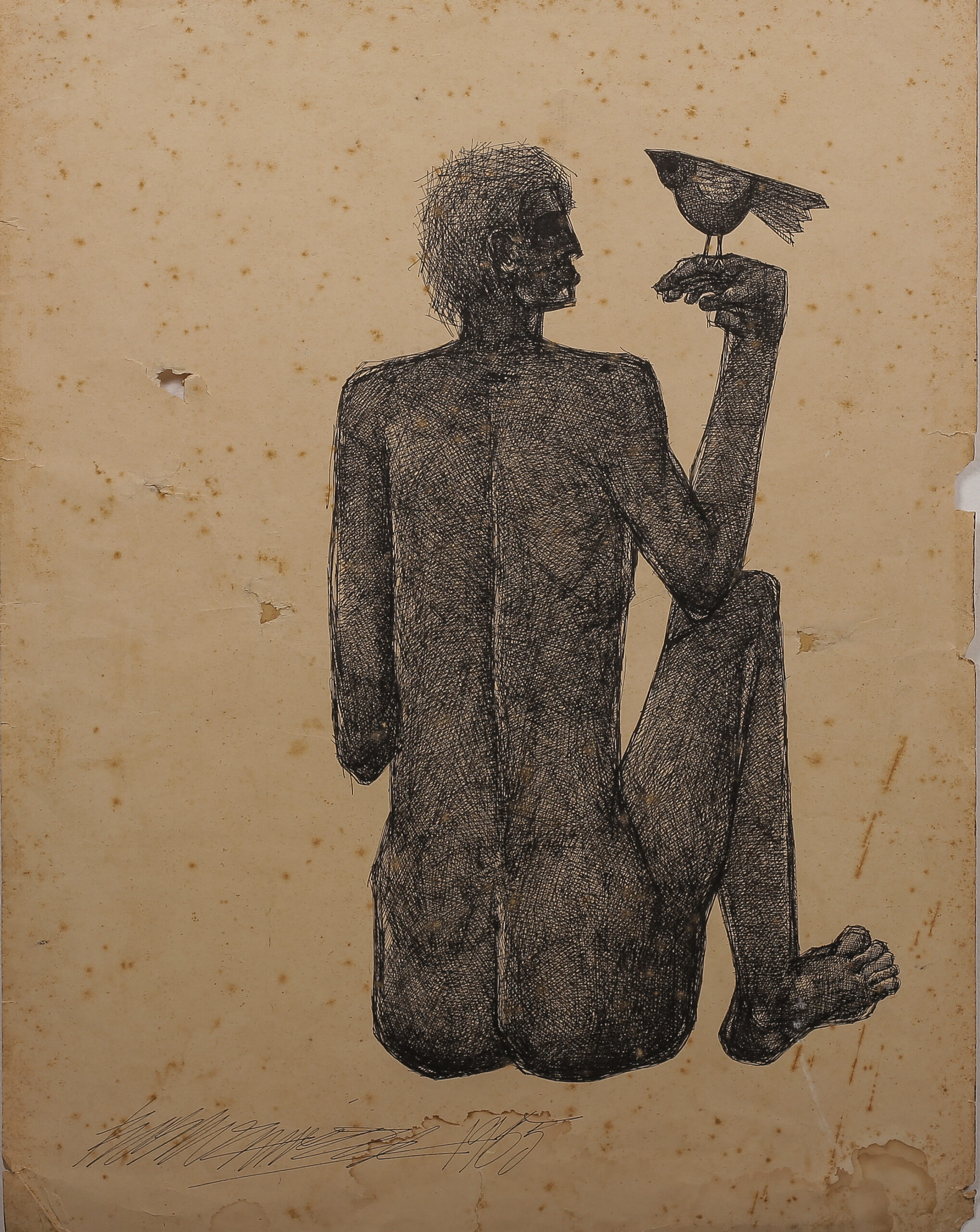 Figure with Bird (1965)